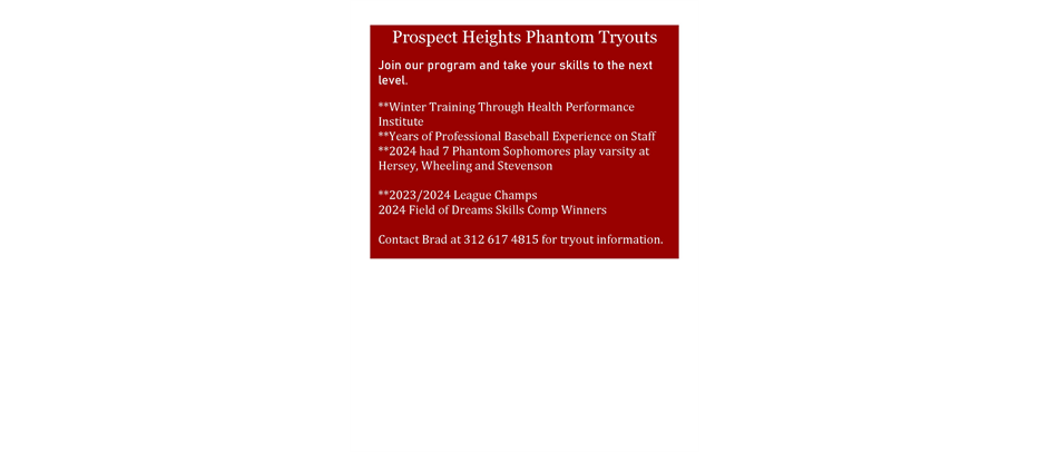 Phantoms 2025 Tryouts